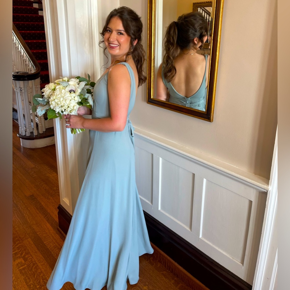 Jenn Maxi Dress - Silver Sage Crisp - Size Small